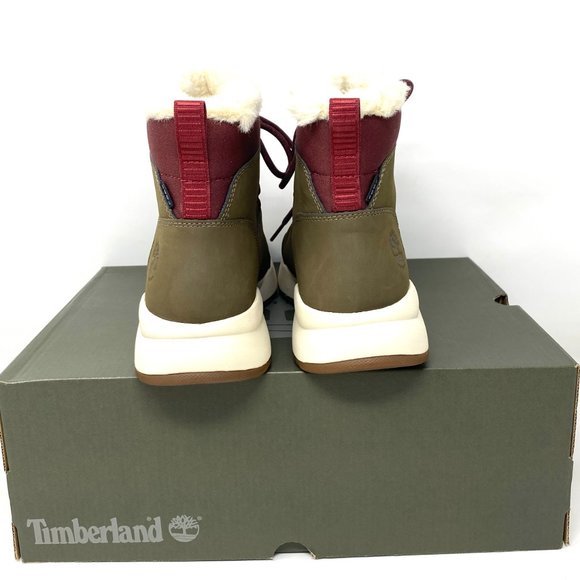 Timberland WOMEN‘S Size 8.5 TB 0A2CR2 901 BOROUGHS PROJECT PULL ON BOOTS Olive - Picture 3 of 11